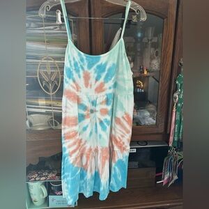 Crown & Ivy Tie-Dye Dress - Blue and Orange